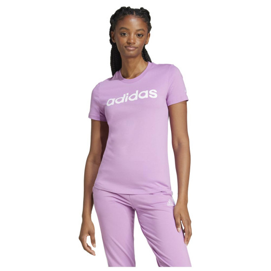 Adidas Γυναικεία κοντομάνικη μπλούζα Essentials Slim Logo Linear Tee